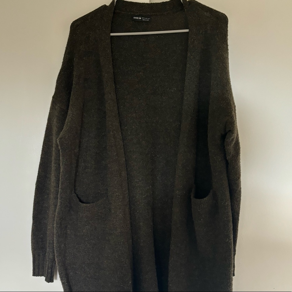 Long Green Cardigan